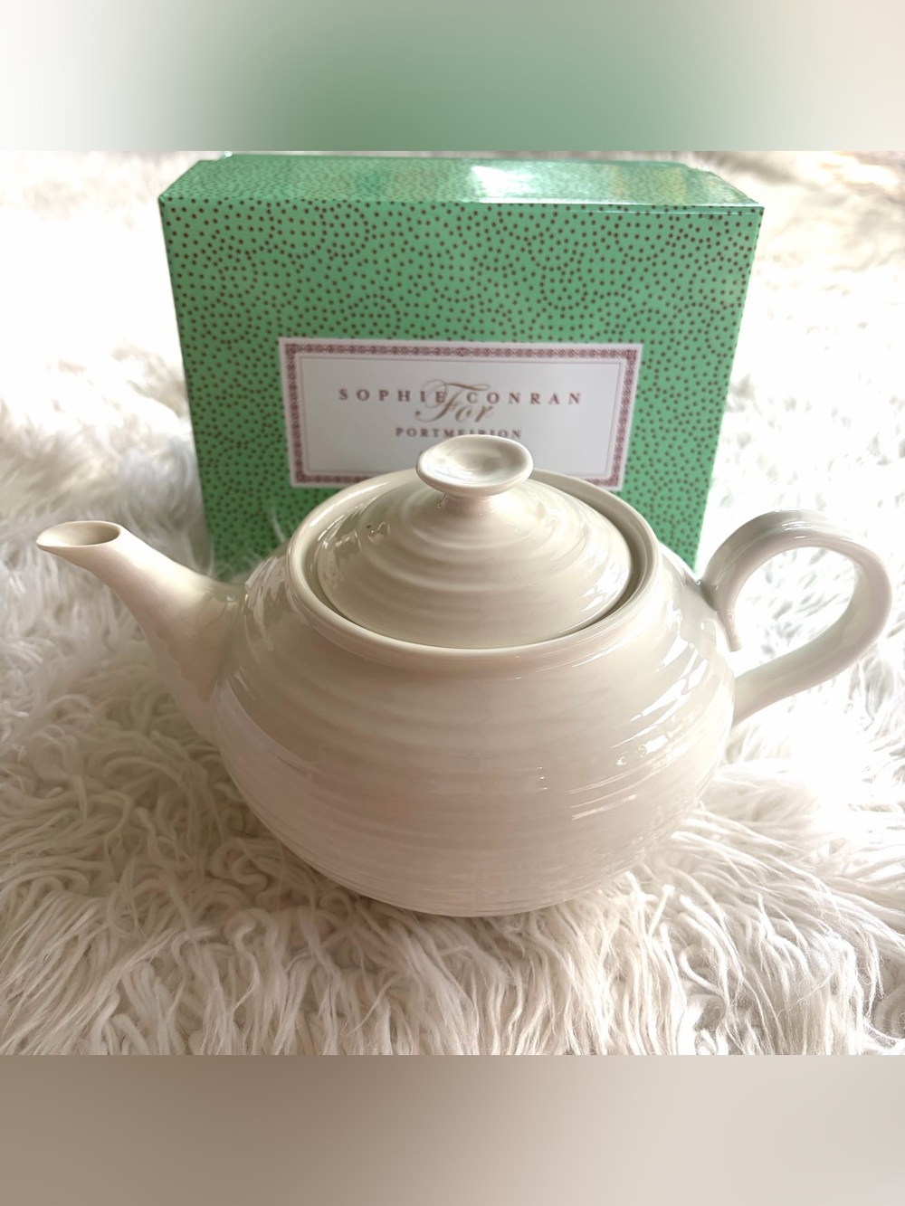 Sophie Conran White Ceramic Teapot - Classic Porcelain Tea Pot NWOT